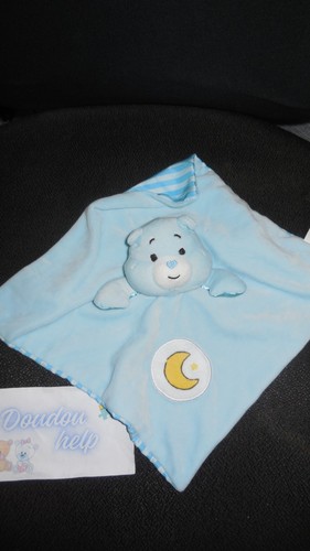 Doudou plat bisounours - bisounours, bleu