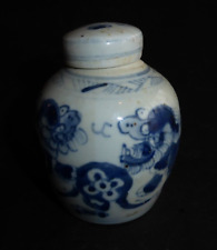 ANCIEN POT A GINGEMBRE PORCELAINE CHINOISE CHINESE TEA CADDY PORCELAIN H 10CM