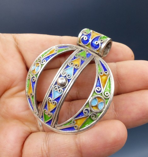 Ancien pendentif argent massif - pendentif,