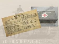 LABEL ETIQUETTE LABEL  GERMAN CAISSE MEDICAL VERBANDKASTEN s  . jeep willys