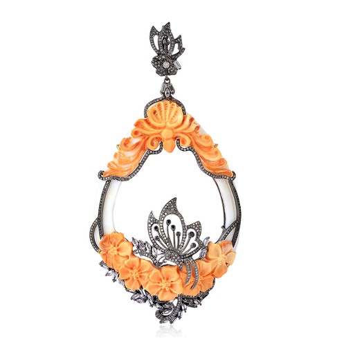 Pendentif camée coquillage