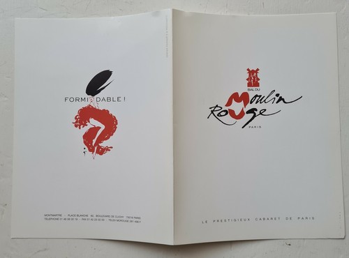Menu cabaret moulin rouge - menu,