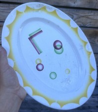 Planètes 🪐 Sarreguemines Plat Vaisselle Vintage 1970 Design