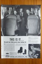 7/1947 PUB IRVING AIR CHUTE CHAIR CHUTE PARACHUTE ERCOUPE BEECHCRAFT ORIGINAL AD