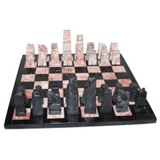 Jeu d'échecs pièces marbre /