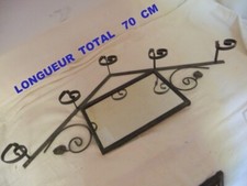 VESTIAIRE MURAL *FER FORGE**ART DECO - miroir +5 patères