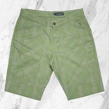 JECKERSON Jeans Shorts Homme Bermuda Courts À Carreaux Verts Tg 36 / 50 ITA