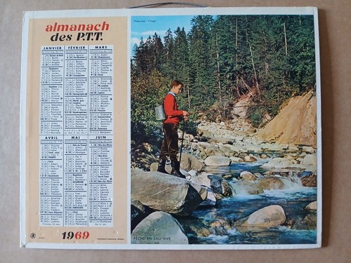 Calendrier ptt almanach la - calendrier,