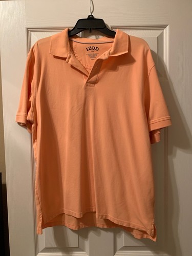 Men orange izod polo shirt - men’s,