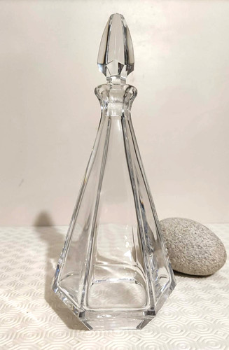 Grande carafe cristal - , taillé
