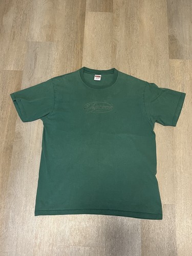 Supreme green tee shirt gold - supreme,