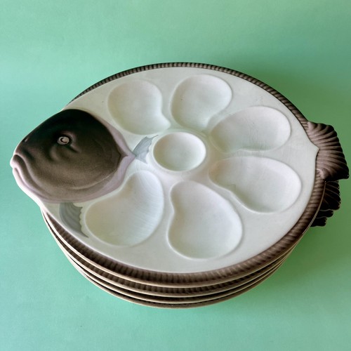 Assiettes huîtres longwy - 4,