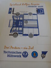 maquette en carton a monter,CAMION DE POMPIER,technisches hilfswerk  (tiroi01)