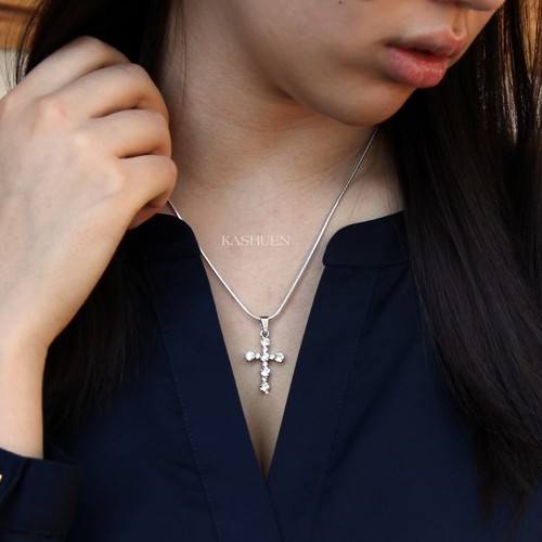 Collier religieux cristal - collier, en