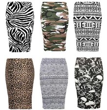 Jupes femme crayon midi zèbre