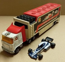 MAJORETTE CAMION SEMI-REMORQUE TRANSPORT F1 RACING TEAM TURBO 26 cm