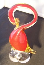 Cygne  Verre   Murano Rouge Or