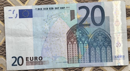 Billet euros 2002 signature - 20,