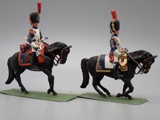 FIGURINE D'ARTISTE SUR BASE STADDEN - 2 GRENADIERS  A CHEVAL