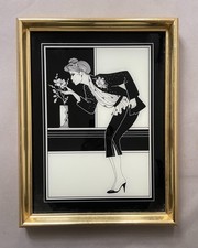 Fixé sous verre, vintage