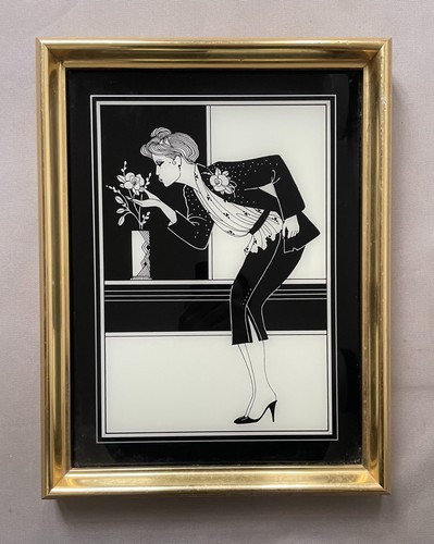 Fixé sous verre - ,, vintage