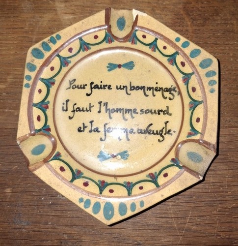 Coupelle cendrier dicton - coupelle,,