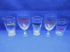 lot de 5 verres pastis "  BERGER et GRANIER Mon pastis ".