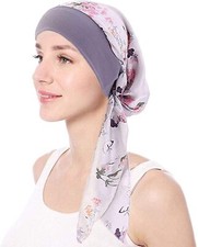 Turban Femme Chimio，Foulard Cheveux Femme ，Hijab a Enfiler ，Bandana Cheveux F...