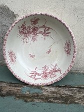 Ancienne vasque de toilette en terre de fer Boch Fes La Louvière, modèle Anémone