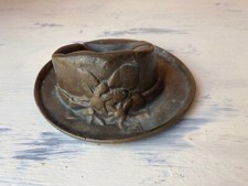 SCULPTURE BRONZE CHAPEAU TYROLIEN OBJET DECORATION A POSER ANNEES 70
