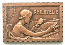 MED 25. Médaille art déco. Exposition philatélique Grenoble par Cochet