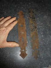 2 .Ancienne Plaque de Propreté Porte Meuble Armoire Vitrine Fer forgé Trou à Clé