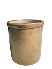 ancien Pot à confitures ou rillettes en grès  poterie artisanat vintage numéro 5