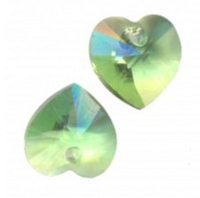 6 COEURS SWAROVSKI® ELEMENTS 6228 10.3 X 10 PERIDOT X 6