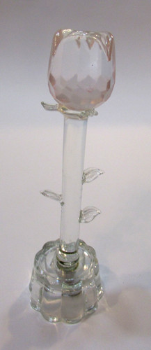 Vintage clear glass tall - vintage, 5.25"