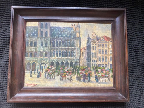 Tableau marché aux fleurs - marché,