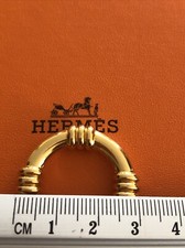 Hermès Anneau bague De Foulard modèle Bouée Métal Doré BIJOU -JEWEL