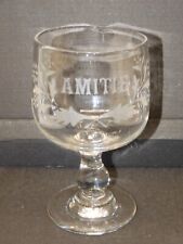 -ANCIEN VERRE Soufflé AMITIE