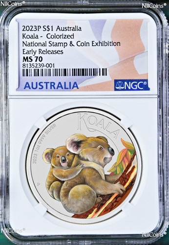 2023 koala 1oz colored silver - colored,