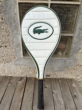 Ancien Raquette De Tennis Vintage Lacoste Au Crocodile Collection Déco 