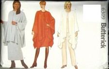 V👗6309 PATRON BUTTERICK VINTAGE JUPE PANTALON BLOUSE VESTE CAPE  42 AU 46