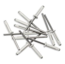 RIVET ALU PLAQUE IMMATRICULATION 4.8 x 22 mm BLANC - 250 RIVETS ÉCLATÉS ÉTOILE