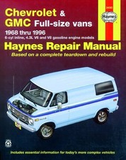 Full-size Vans 68-96 Revue technique Haynes CHEVROLET GMC Anglais Etat - NEUVE 