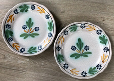 Belle Paire Assiettes Faience