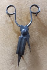 Paire de mouchette ancienne en fer forgé ciseaux à bougies éteignoirs XIXème