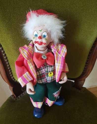 Ancien jouet poupée clown - jouet,