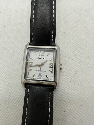 Casio ladies black leather - black,