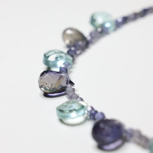 Collier argent pierre - collier,