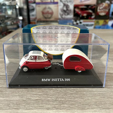 Miniature Ixo Altaya 1/43 BMW Isetta 300 avec caravane RARE