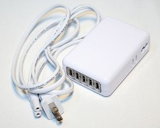 EchoTec Solutions- 25W 5-Port Desktop USB Travel Charger Power Adapter